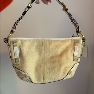 Coach Straw Wicker Hobo Shoulder Bag